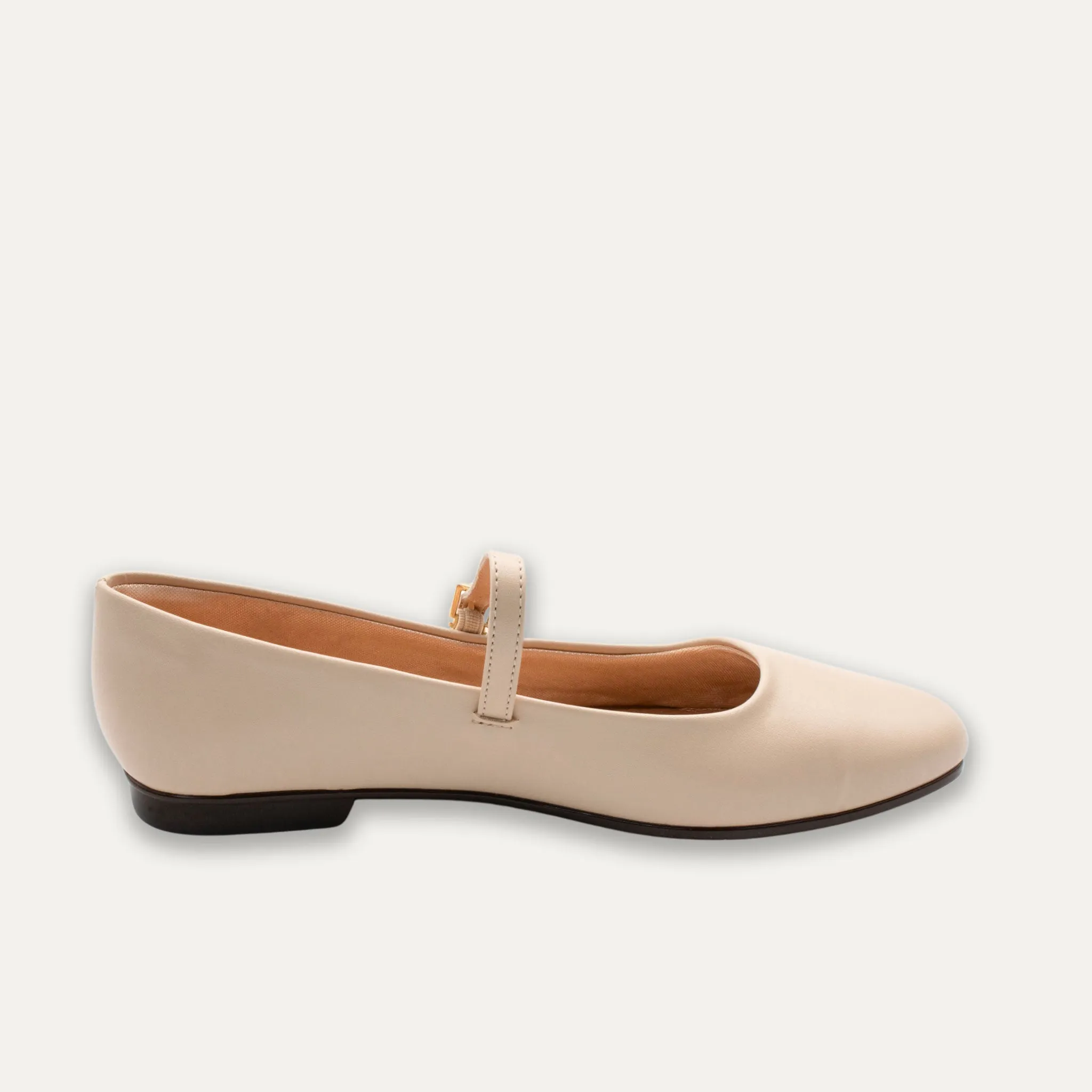 Maya Cream Mary Jane Ballet Flats