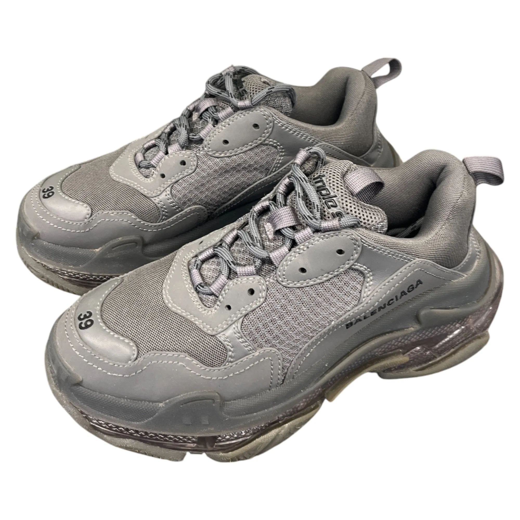 Men's Triple S Low Trainers Charcoal Size EU 39 / UK 5