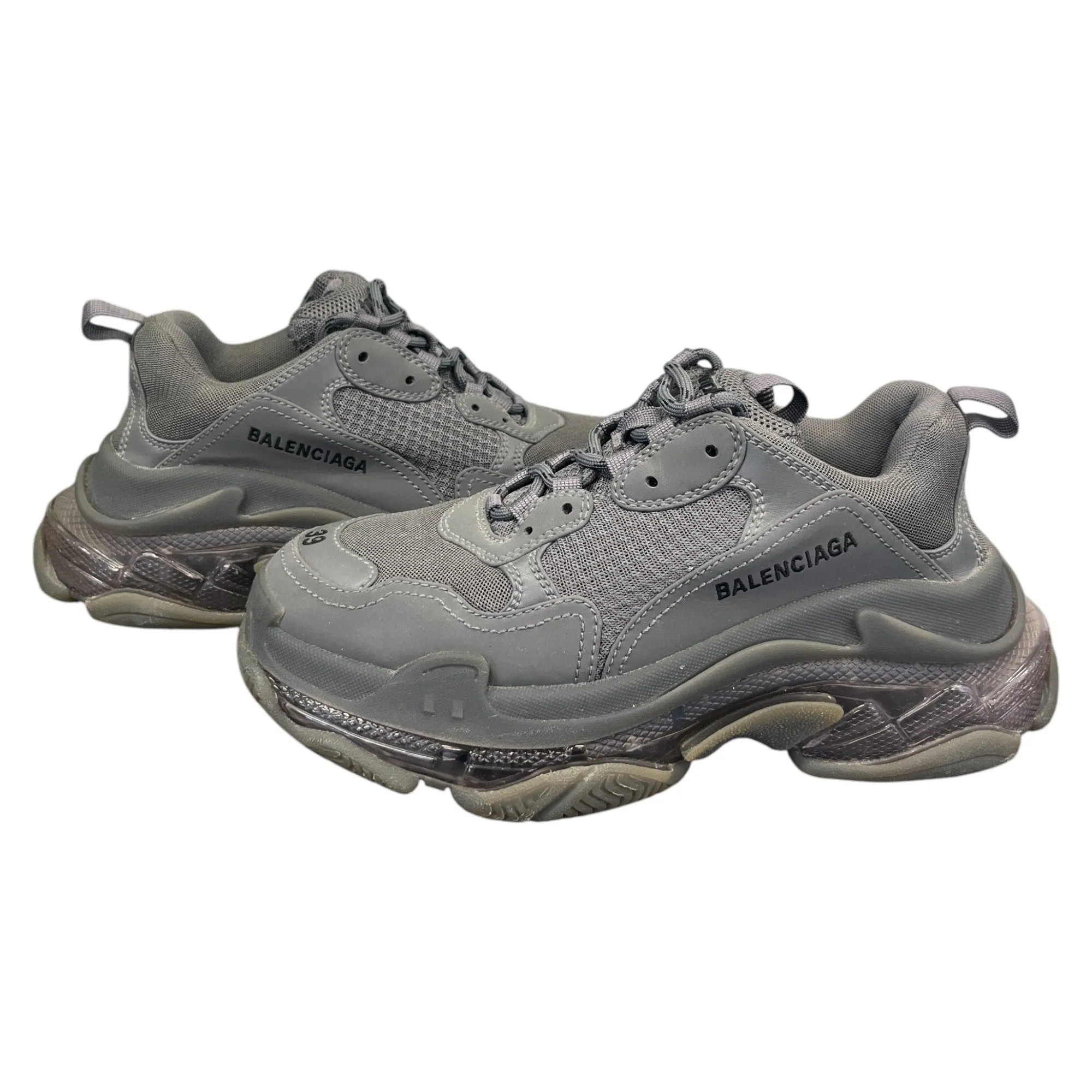 Men's Triple S Low Trainers Charcoal Size EU 39 / UK 5