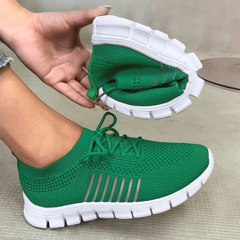 Mesh Breathable Soft Sole Sneakers Women Lightweight Non-Slip Running Walking Shoes Woman