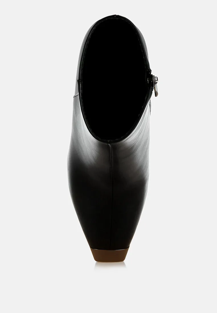 Metallic Cap Toe Faux Leather Boots By RAG