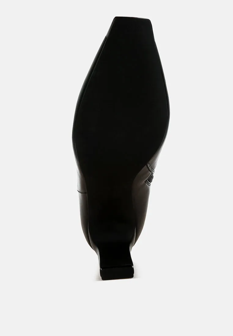 Metallic Cap Toe Faux Leather Boots By RAG