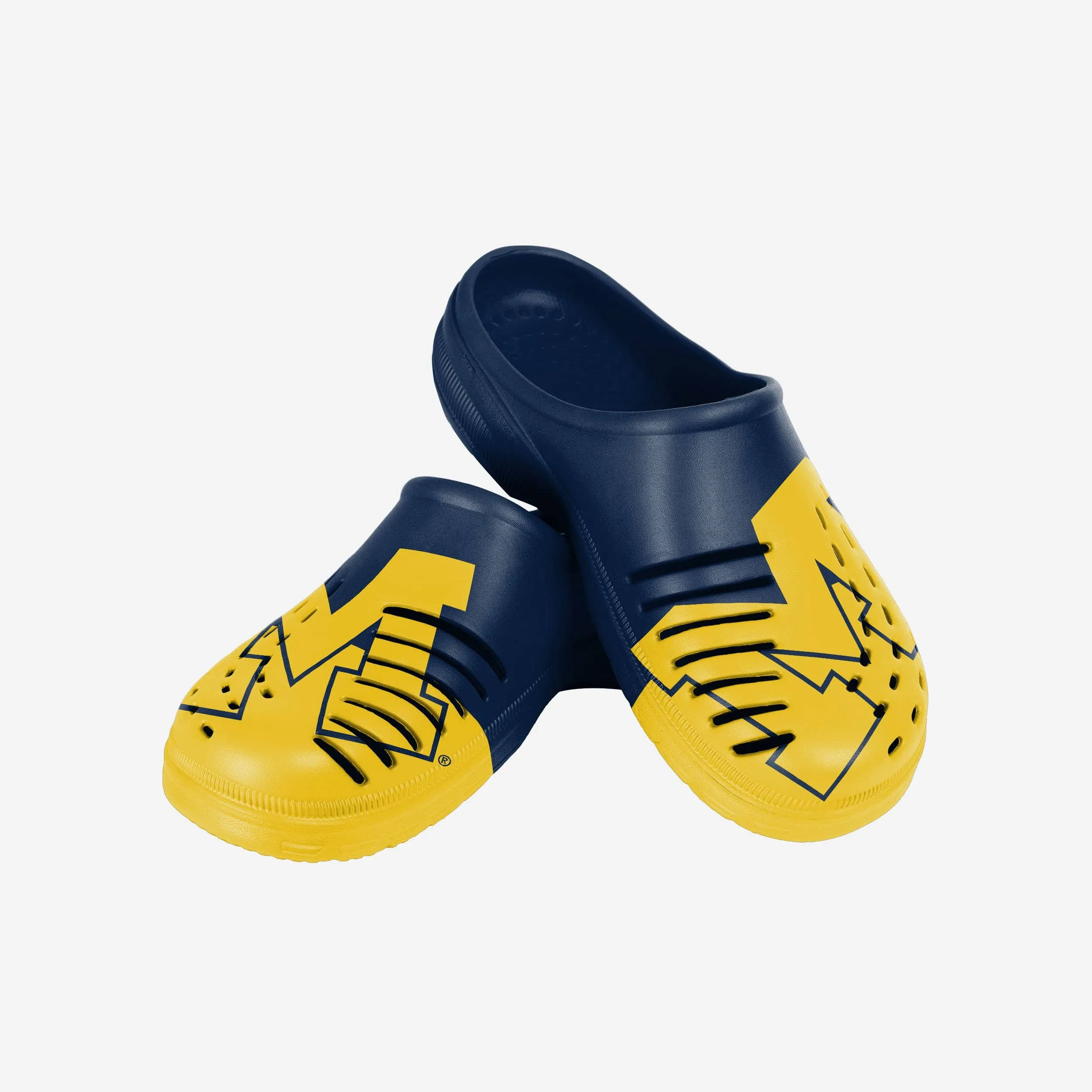 Michigan Wolverines Colorblock Big Logo Clog