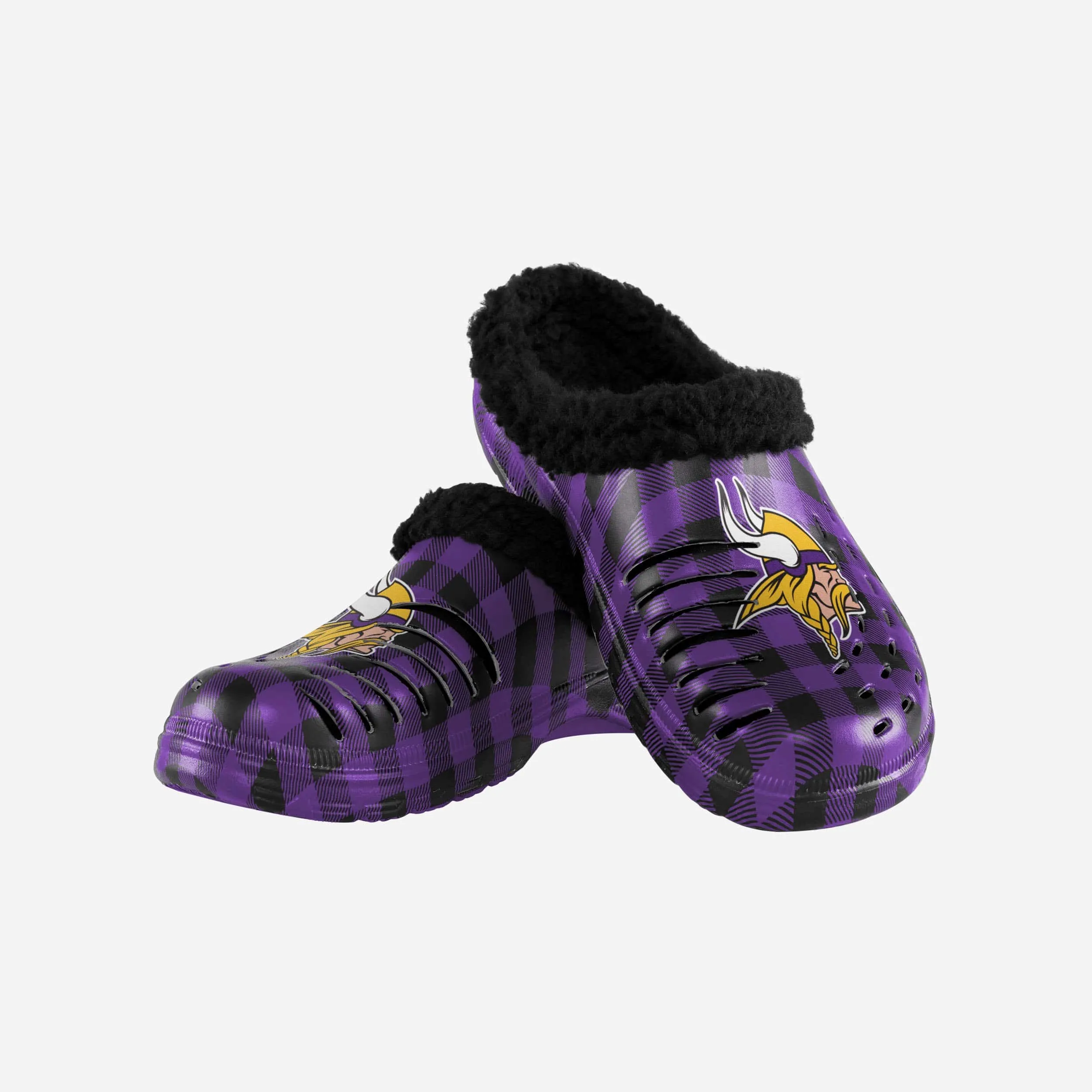 Minnesota Vikings Sherpa Lined Buffalo Check Clog