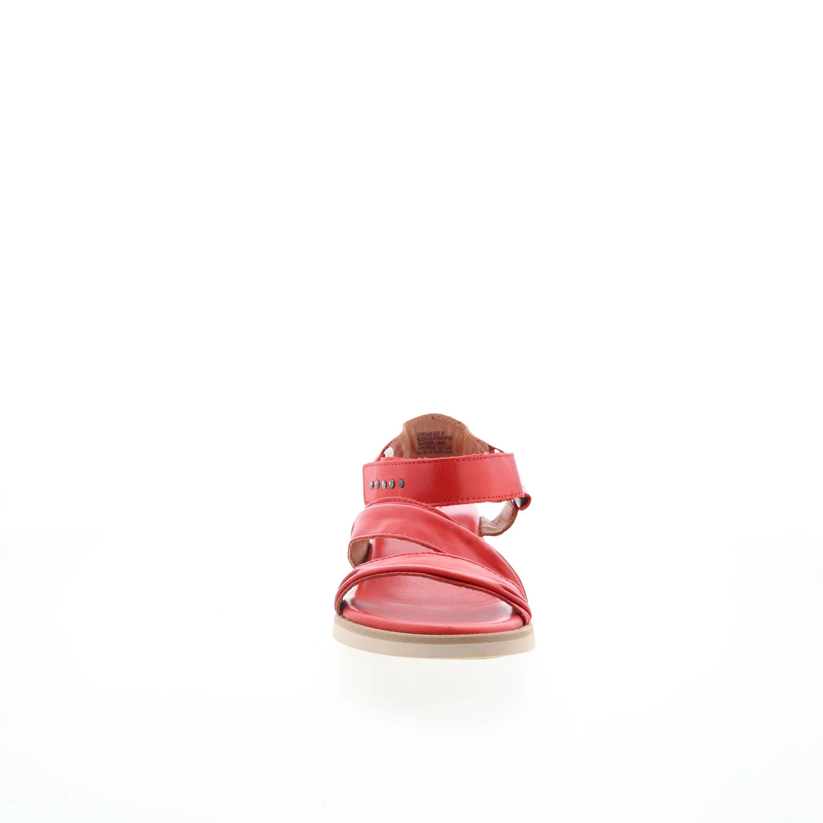 Miz Mooz Camellia Womens Red Leather Strap Strap Sandals Shoes