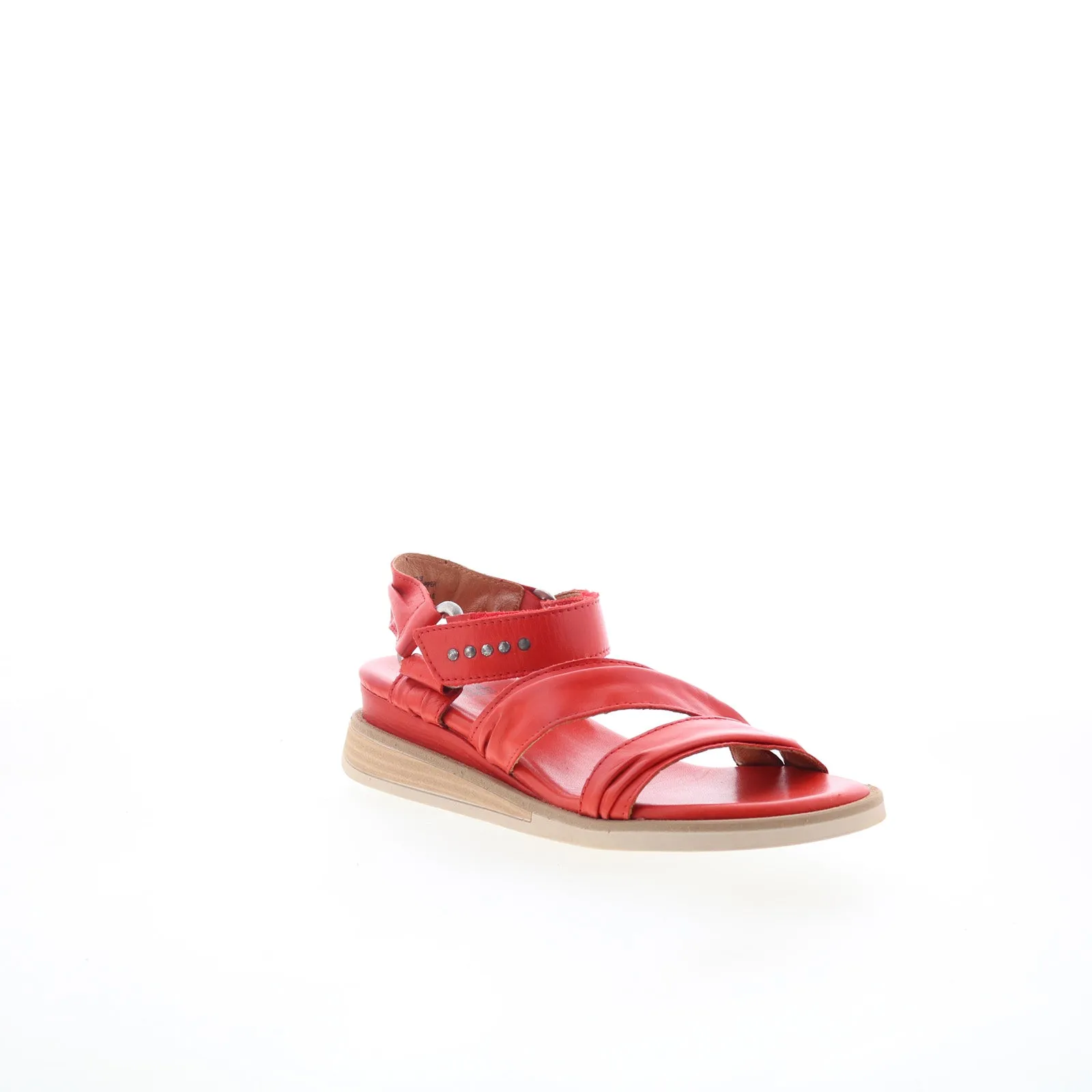 Miz Mooz Camellia Womens Red Leather Strap Strap Sandals Shoes