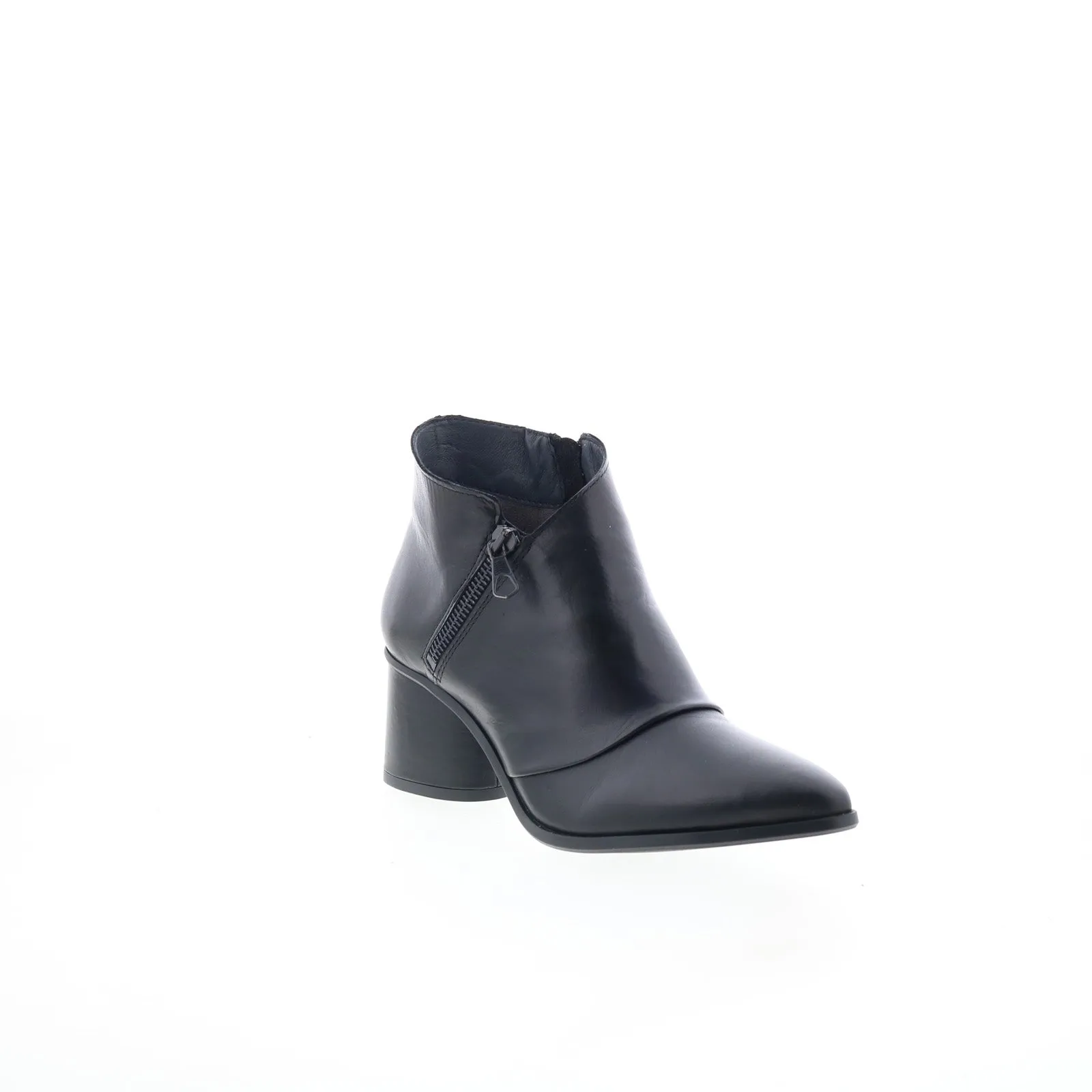 Miz Mooz Joelene Womens Black Leather Zipper Ankle & Booties Boots