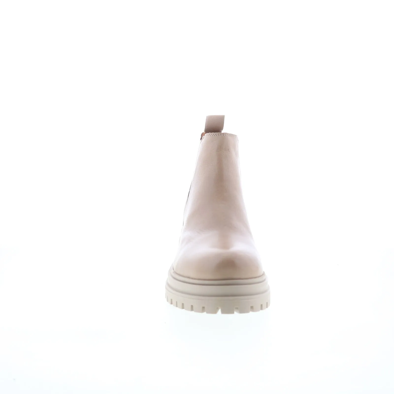 Miz Mooz Levona Womens Beige Leather Slip On Chelsea Boots