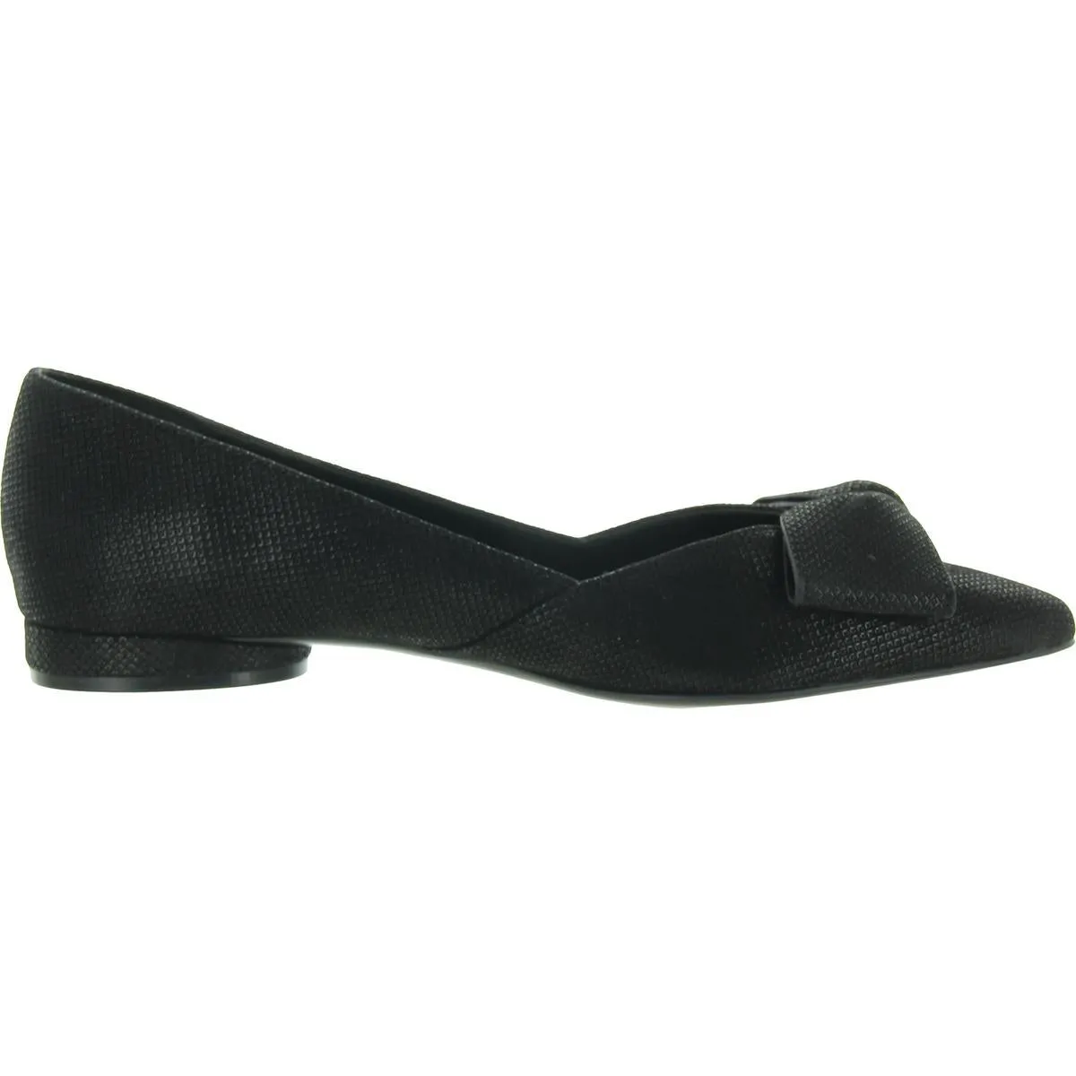 Naturalizer Womens Havana Bow Suede Shimmer Ballet Flats