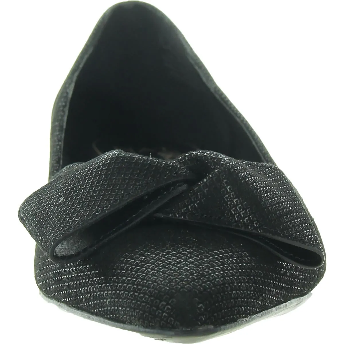 Naturalizer Womens Havana Bow Suede Shimmer Ballet Flats
