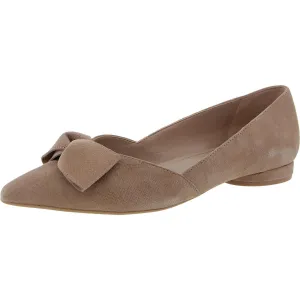 Naturalizer Womens Havana Bow Suede Shimmer Ballet Flats