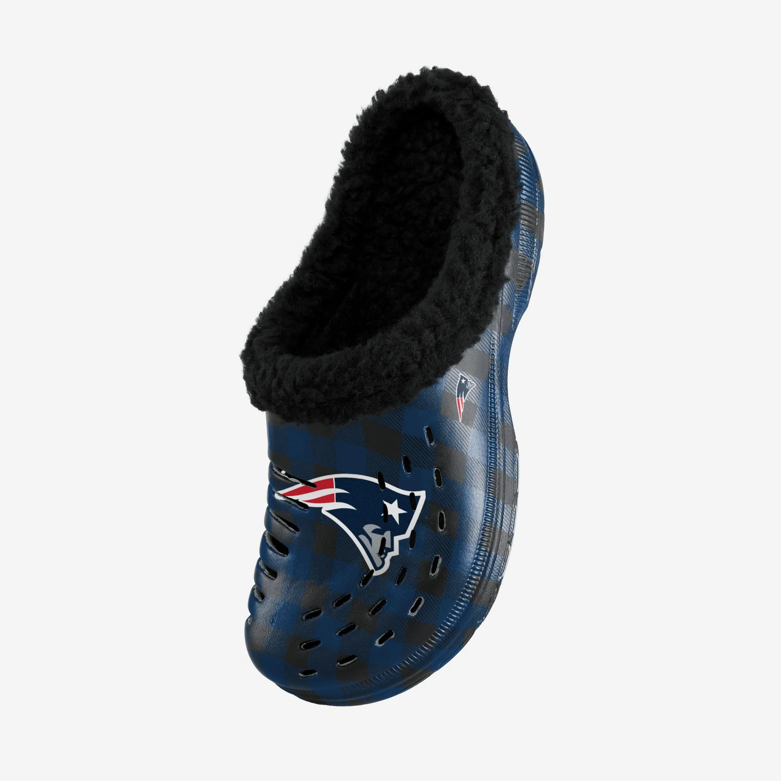 New England Patriots Sherpa Lined Buffalo Check Clog