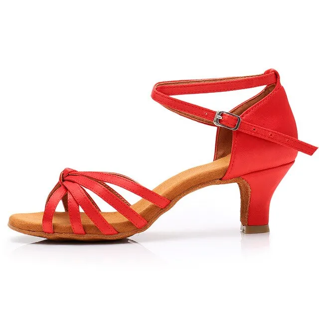 New Latin Dance Shoes For Women Girls Tango Salsa Ballroom Dance High Heels soft Dancing Shoes