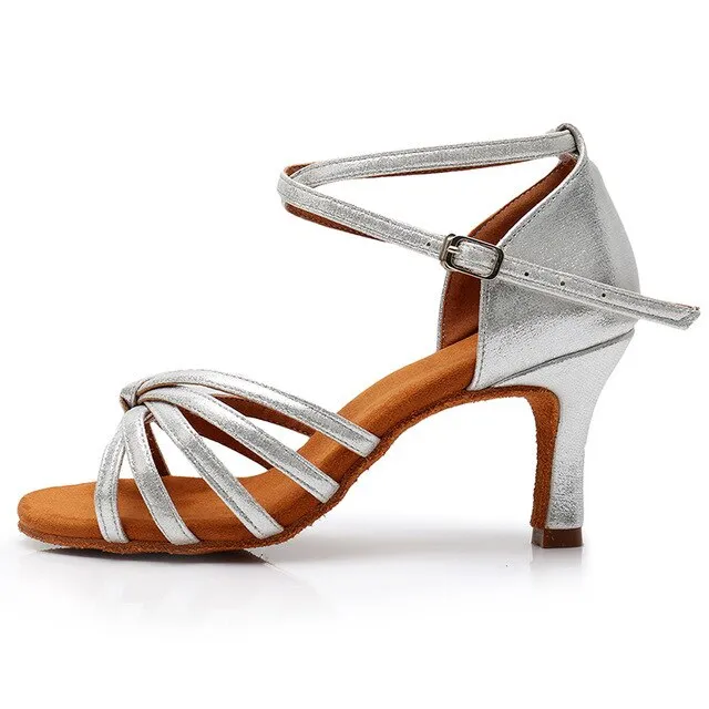 New Latin Dance Shoes For Women Girls Tango Salsa Ballroom Dance High Heels soft Dancing Shoes