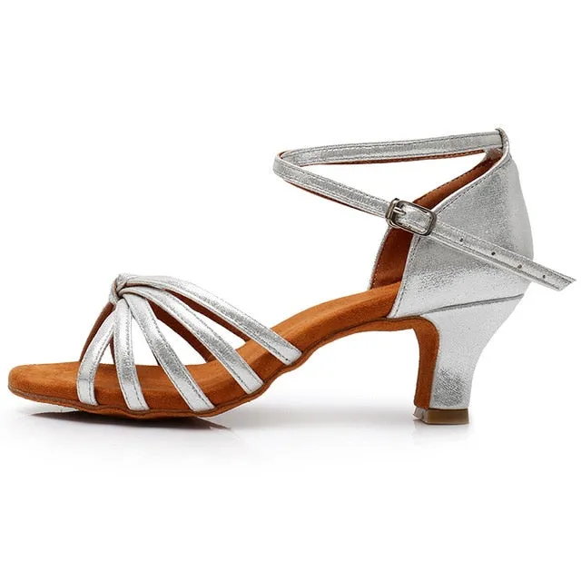 New Latin Dance Shoes For Women Girls Tango Salsa Ballroom Dance High Heels soft Dancing Shoes