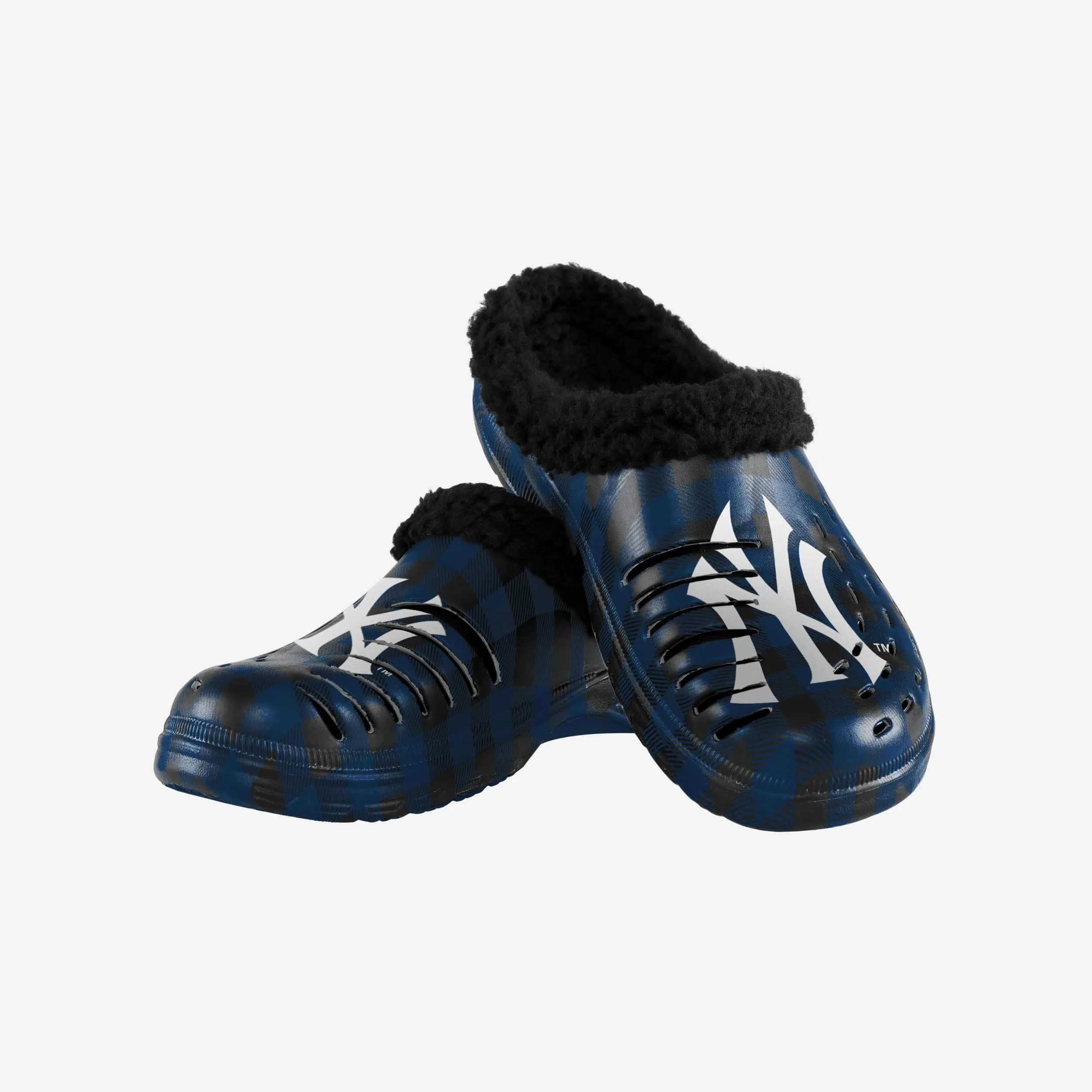 New York Yankees Sherpa Lined Buffalo Check Clog