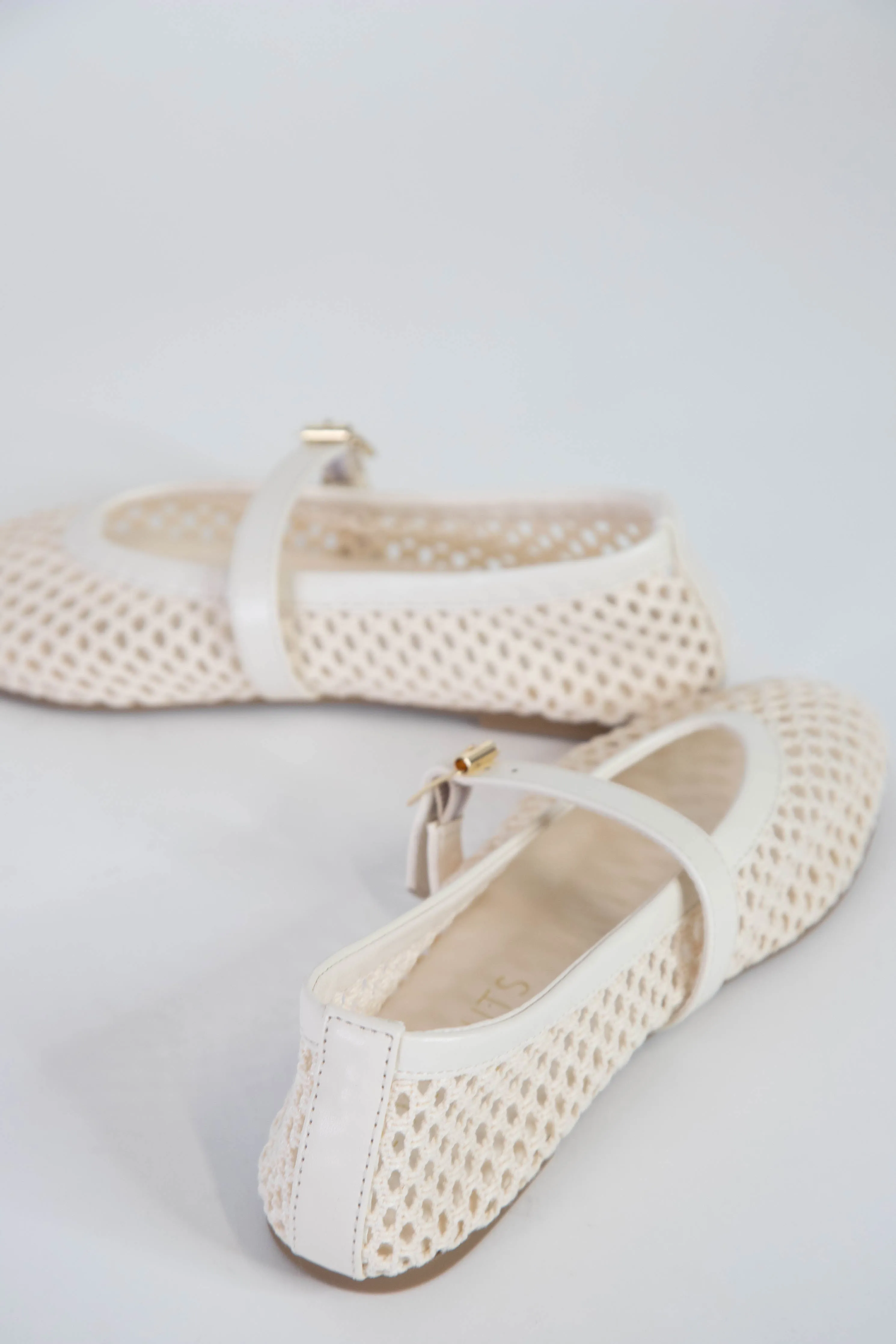 Nolita Fishnet Ballet Flat, Ivory | Coconuts by Matisse