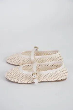 Nolita Fishnet Ballet Flat, Ivory | Coconuts by Matisse