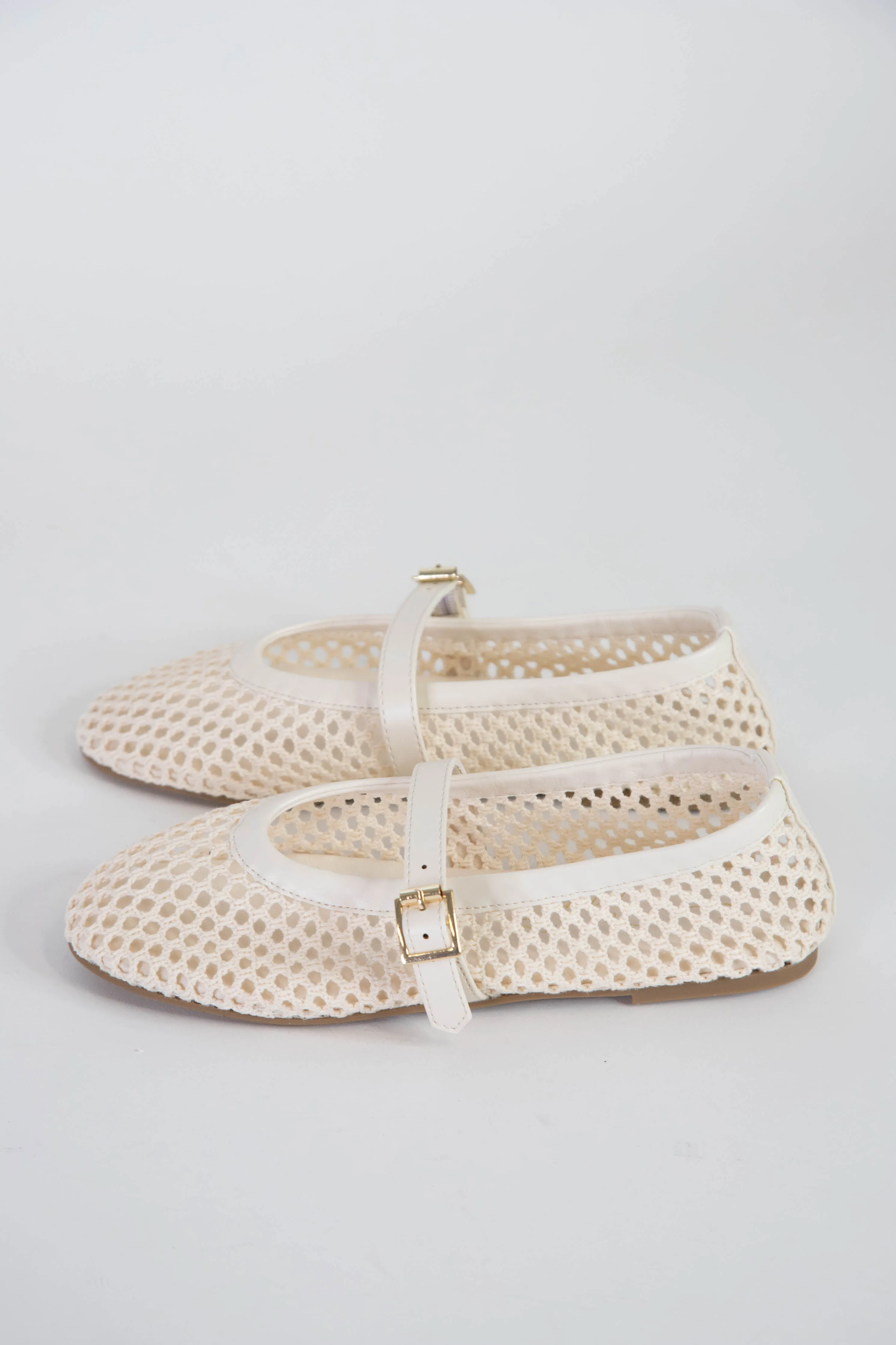 Nolita Fishnet Ballet Flat, Ivory | Coconuts by Matisse