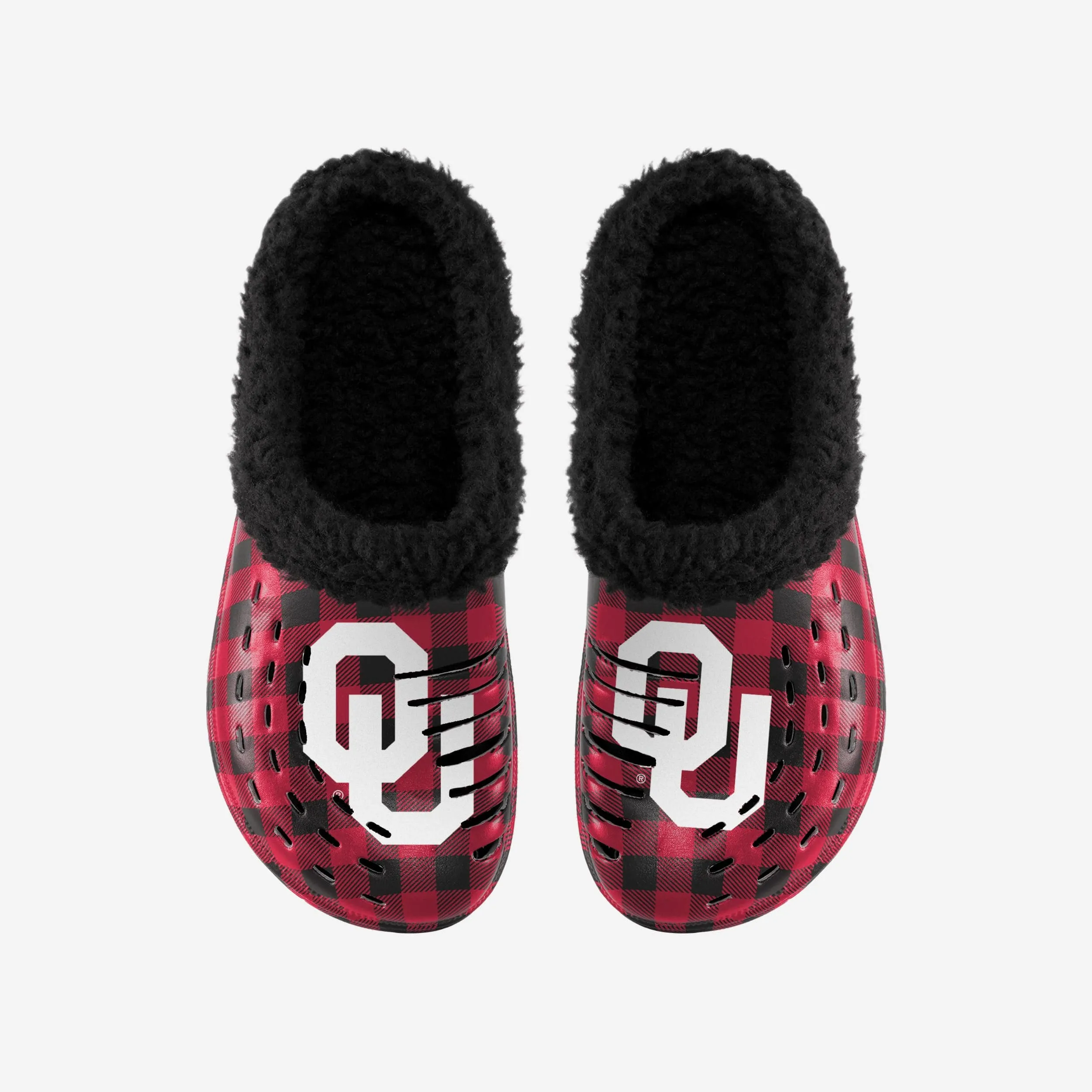 Oklahoma Sooners Sherpa Lined Buffalo Check Clog