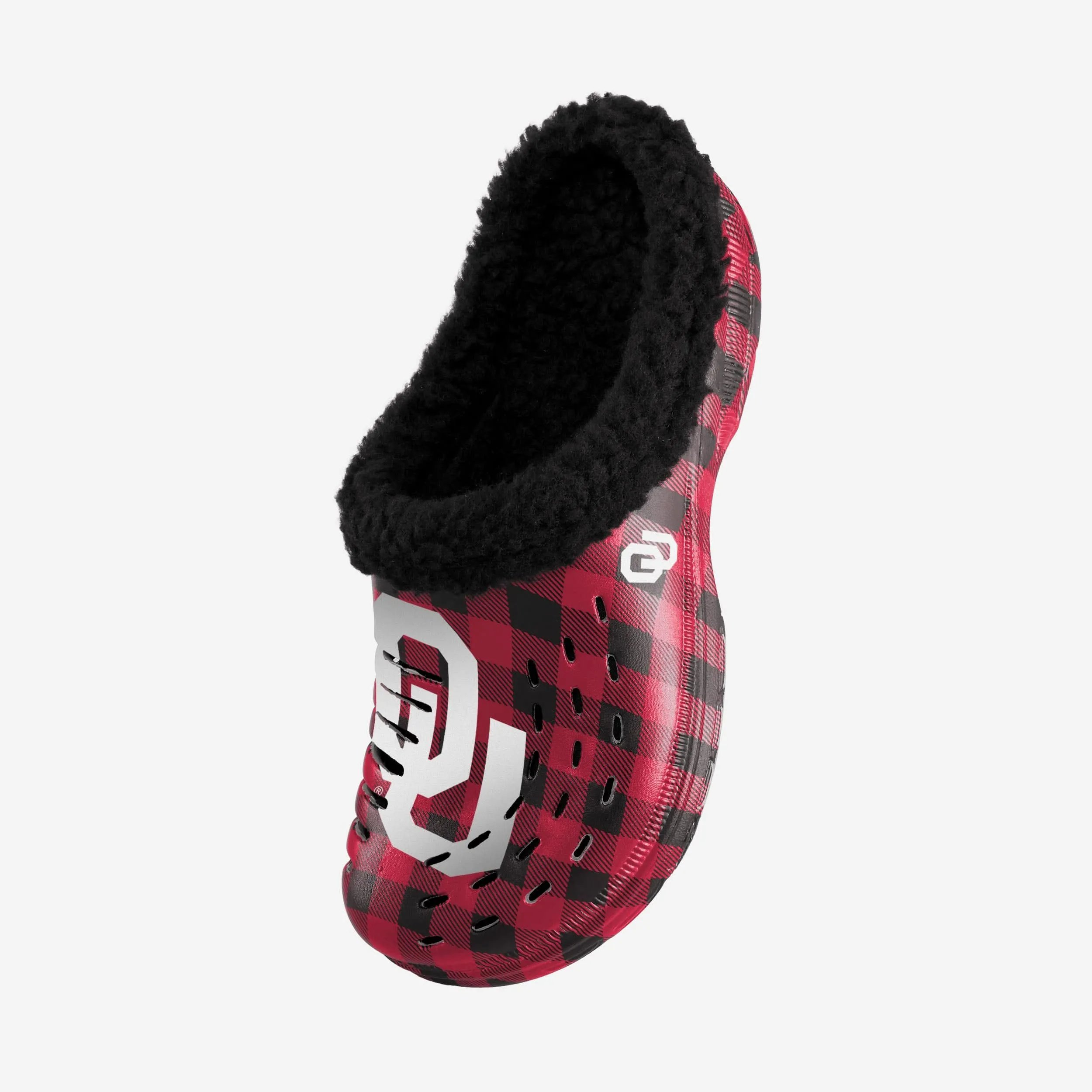 Oklahoma Sooners Sherpa Lined Buffalo Check Clog