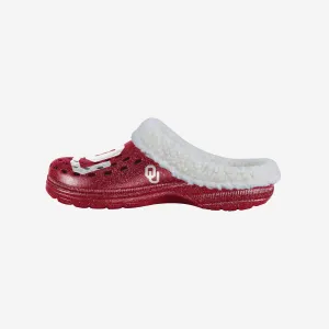 Oklahoma Sooners Womens Sherpa Lined Glitter Clog
