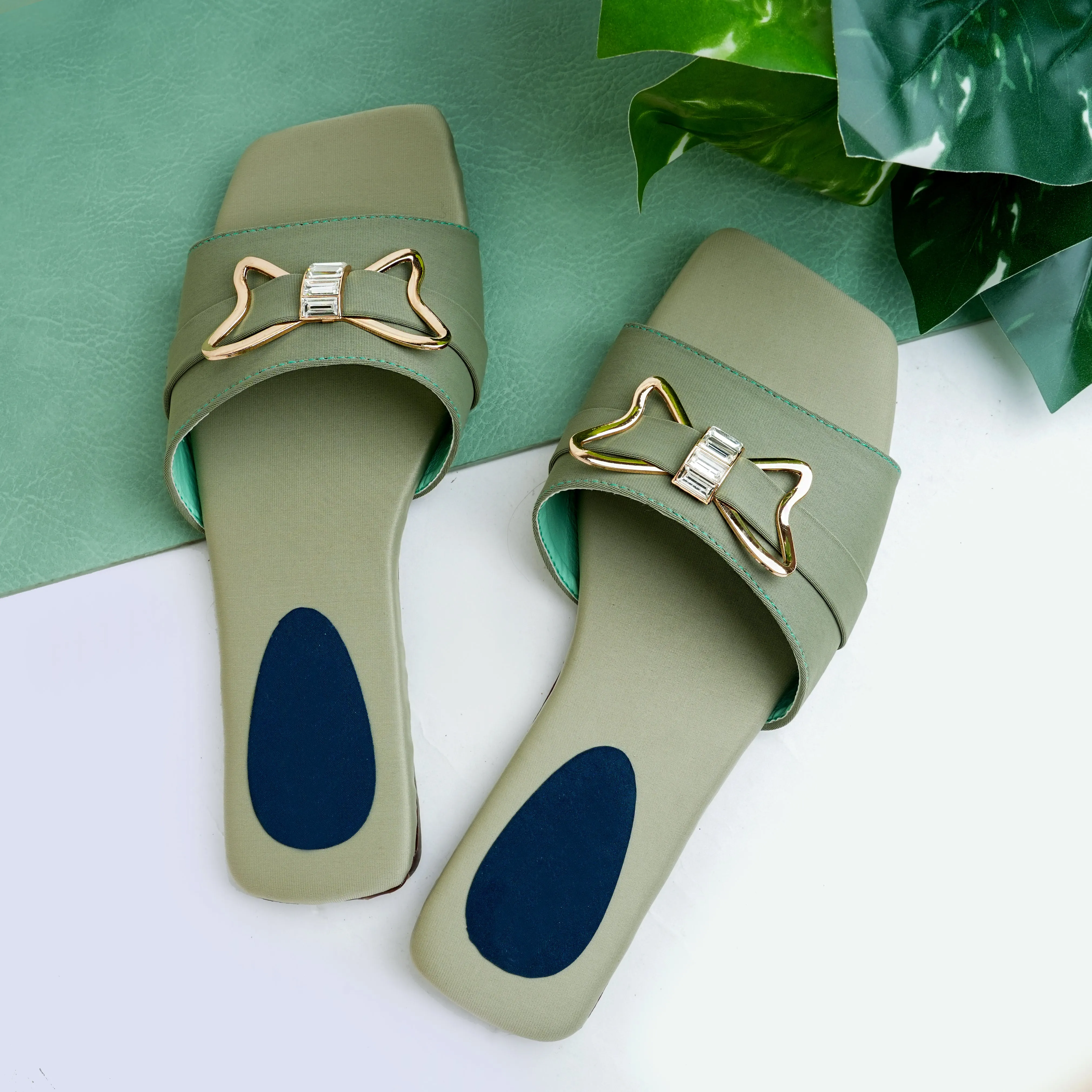 Olive Opulence Flat - Olive Green