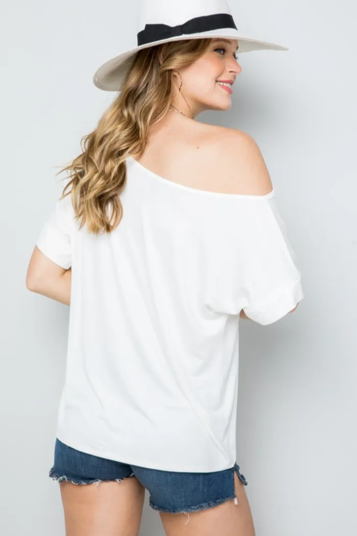 One shoulder Tee