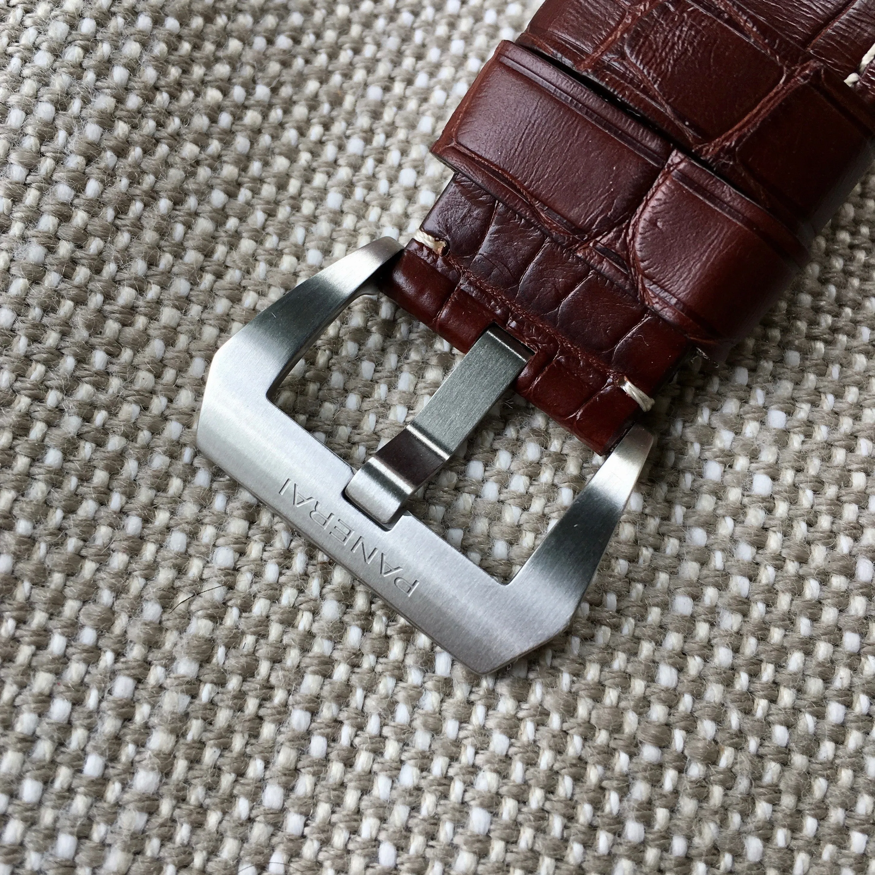 Panerai Luminor 1950 PAM 320 44mm 3 Days GMT Power Reserve Brown Wristwatch Box & Papers