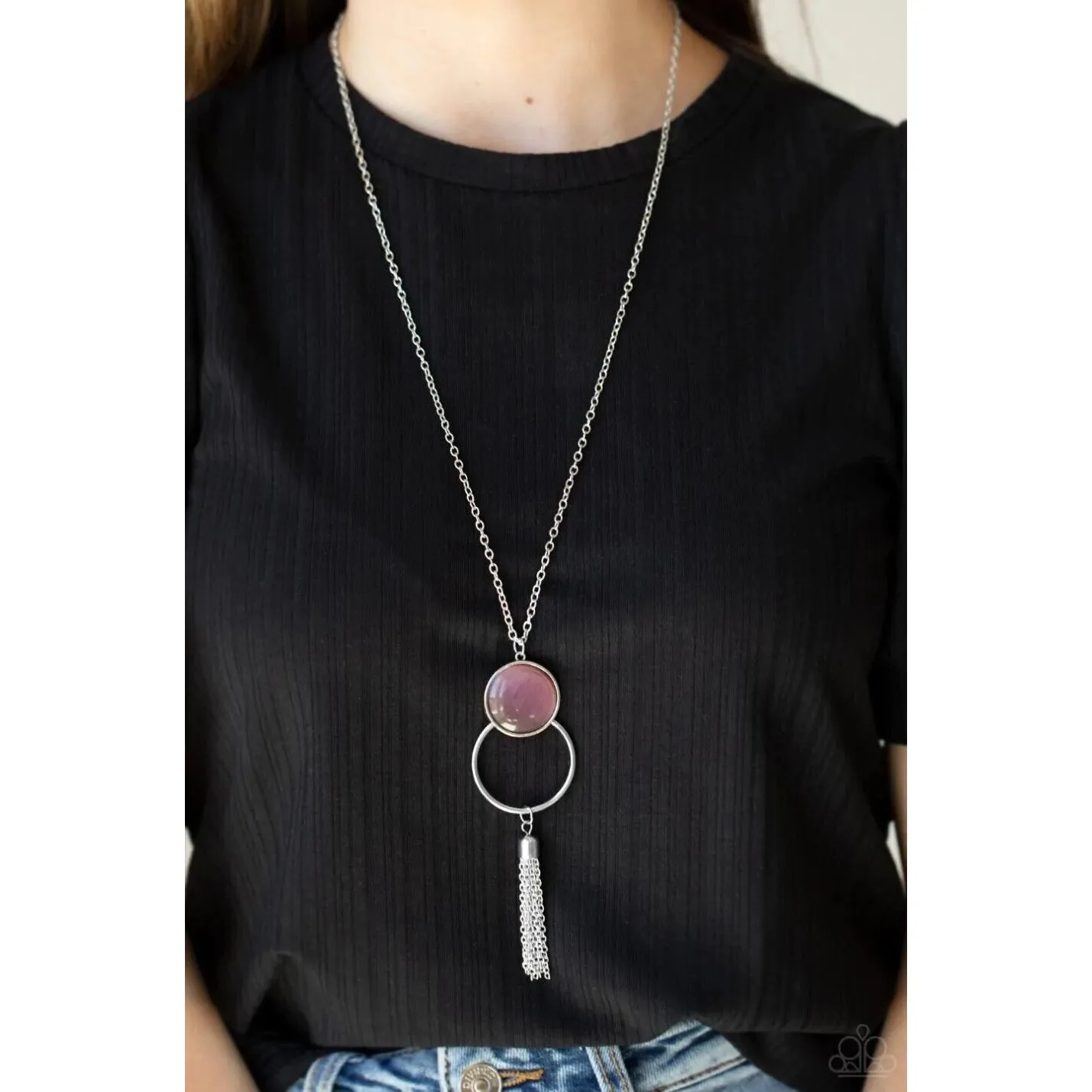 Paparazzi Nice To GLOW You - Purple Necklace & Earrings Set