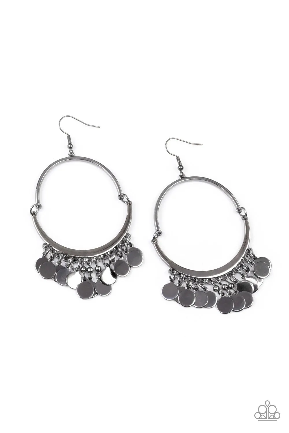 Paparazzi Speed of SPOTLIGHT - Black Earrings