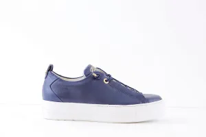 PAUL GREEN - 5017-01X LACED WEDGE FASHION SHOE - NAVY