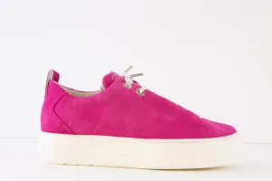 PAUL GREEN - 5017-20X LACED WEDGE FASHION SHOE - PINK SUEDE
