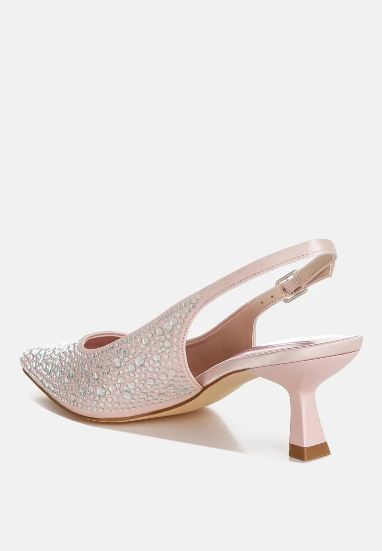 Pointed Toe Rhinestone Slingbacks By RAG