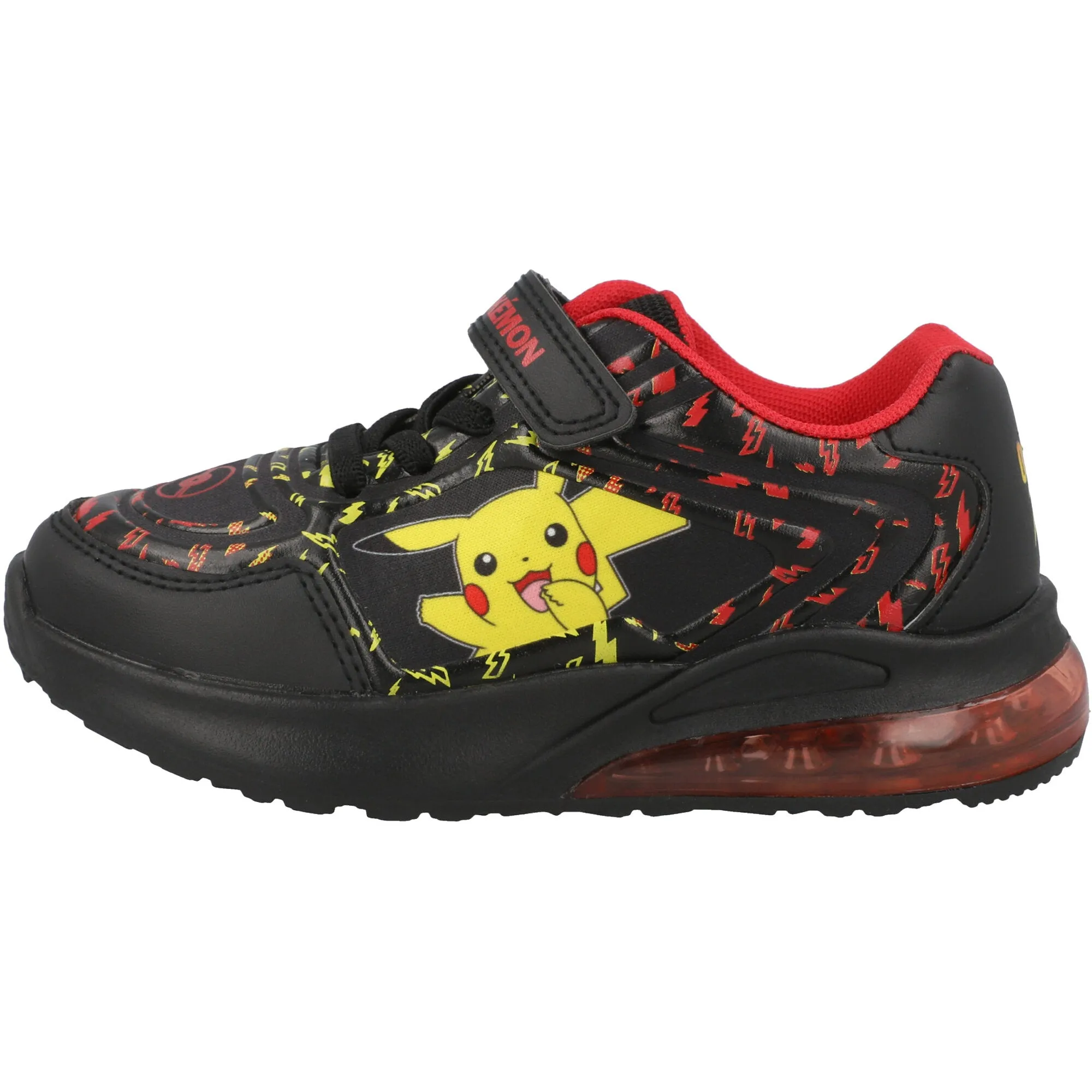 Pokémon Pikachu Black Electric Lights Kids Trainers