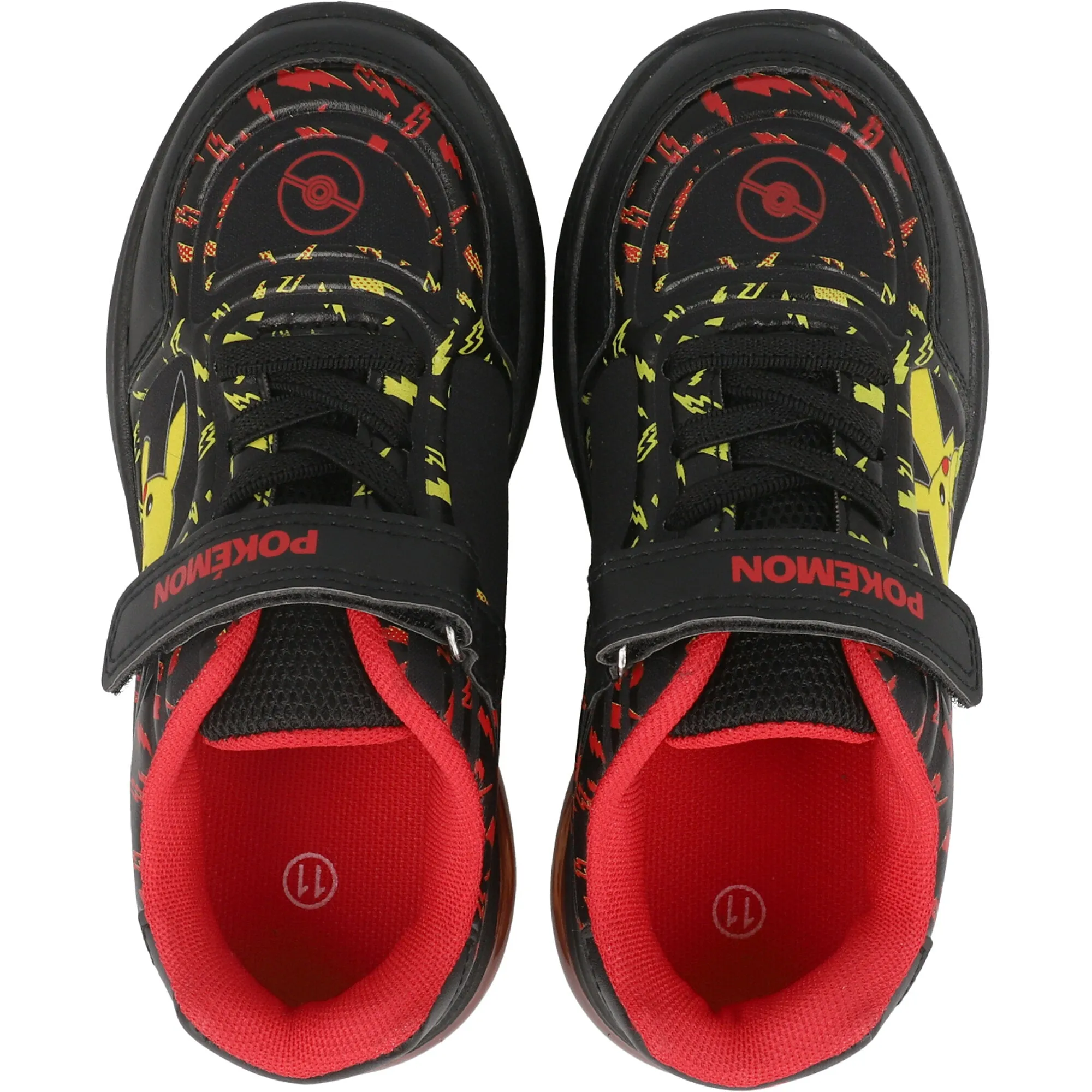 Pokémon Pikachu Black Electric Lights Kids Trainers