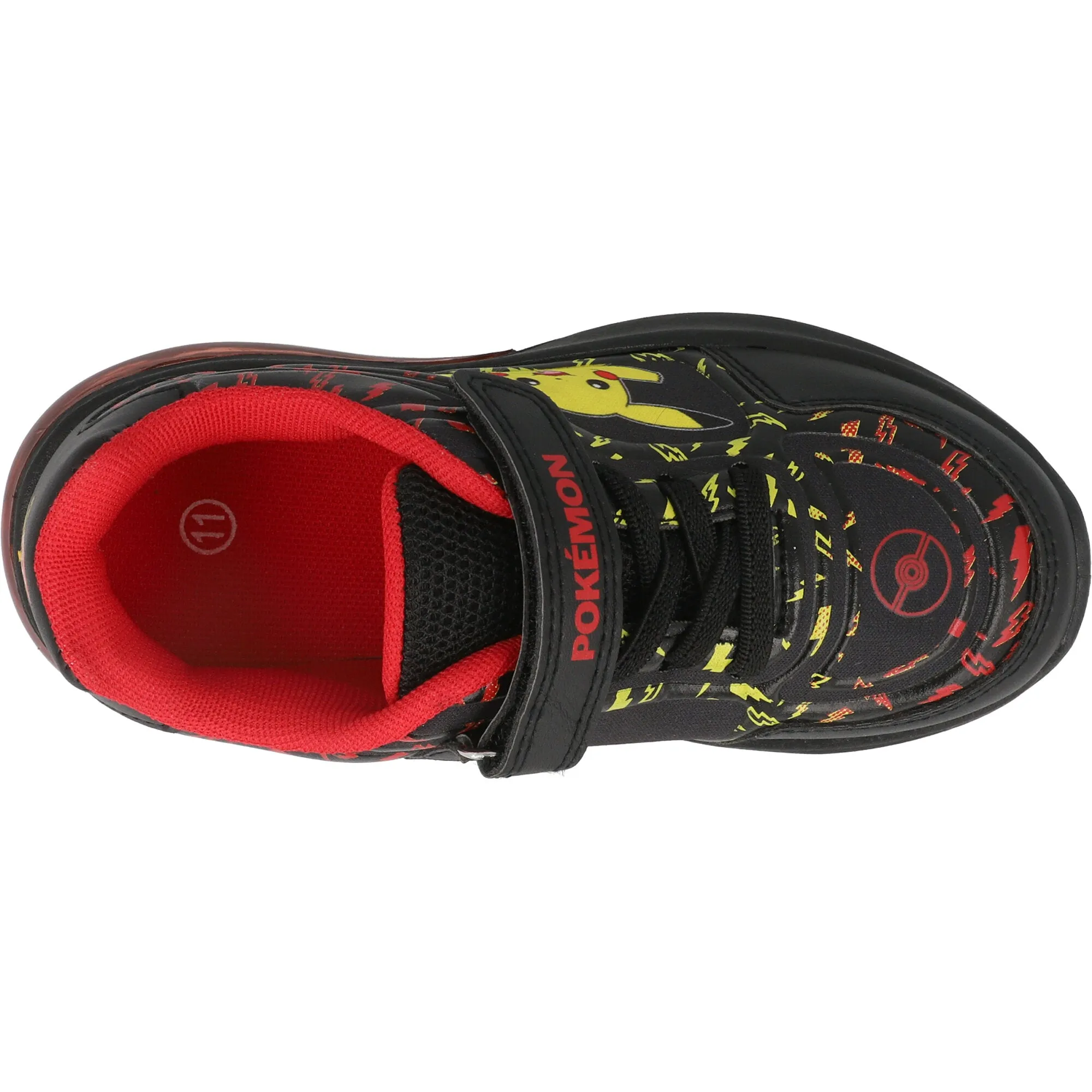 Pokémon Pikachu Black Electric Lights Kids Trainers