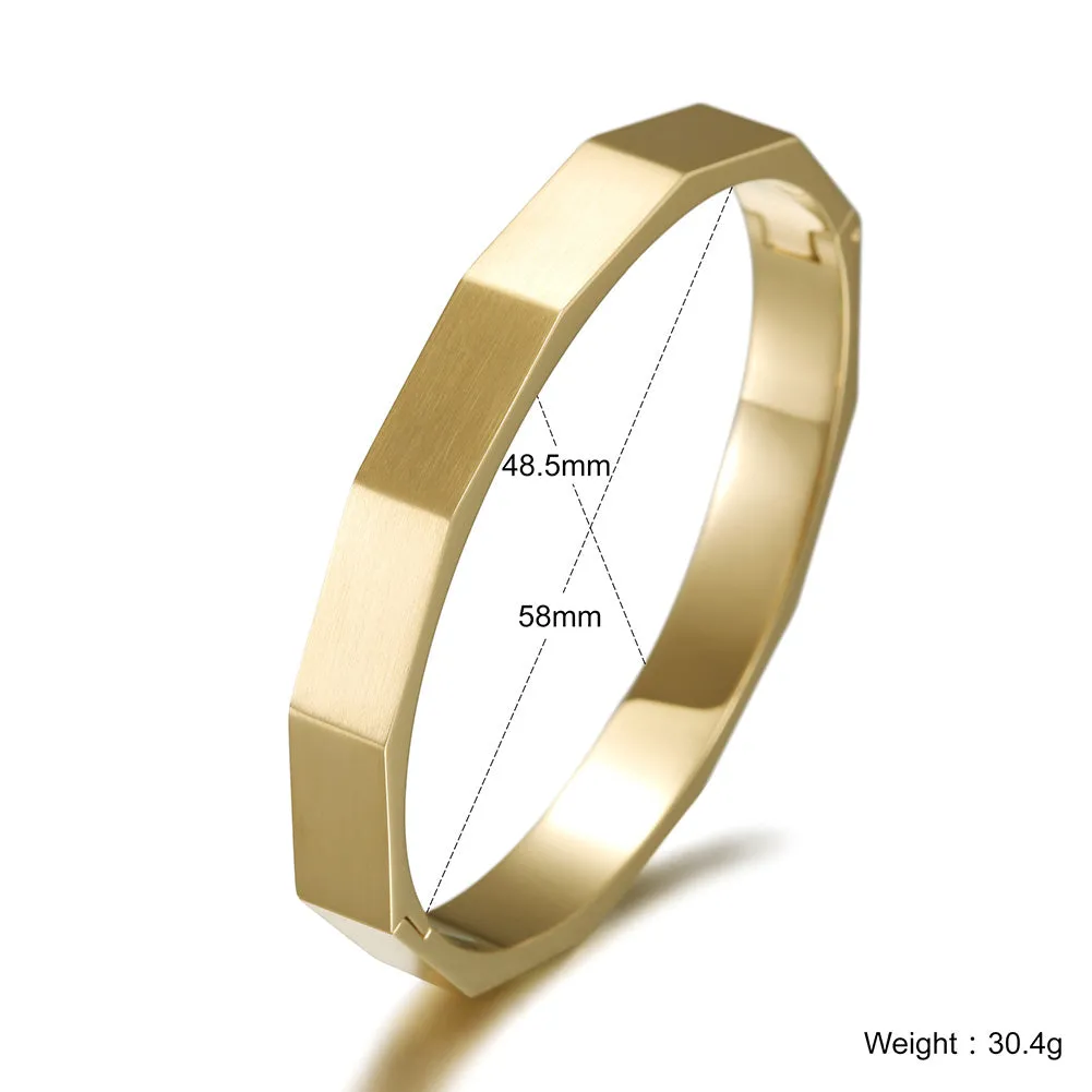 Polygonal Creative Smooth Bracelet-NSB1587ST