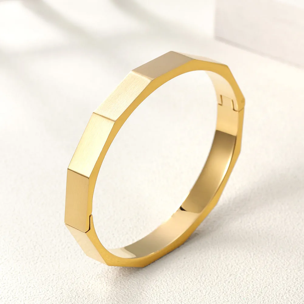 Polygonal Creative Smooth Bracelet-NSB1587ST