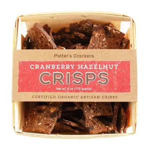 Potter's Crackers - 'Cranberry Hazelnut' Crisps (6OZ)