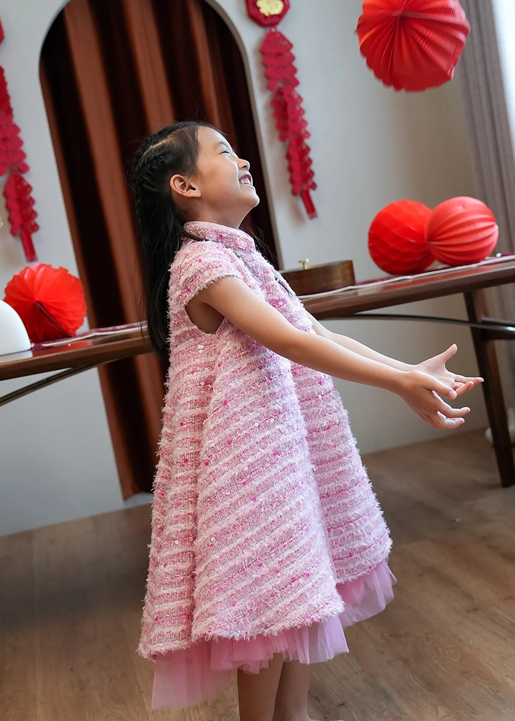 Qipology x China Doll Kids Qipao (Mixed Pink)