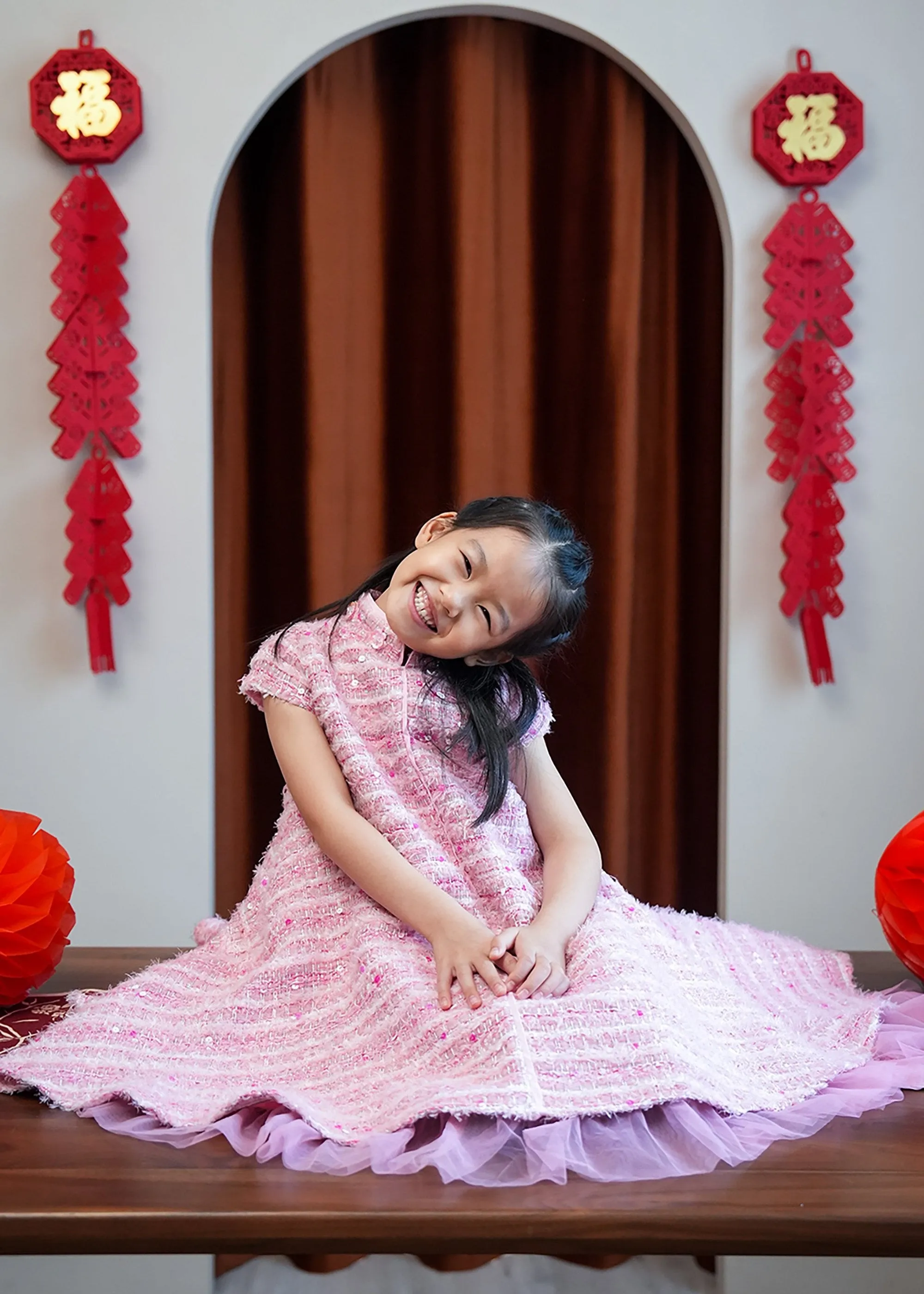 Qipology x China Doll Kids Qipao (Mixed Pink)