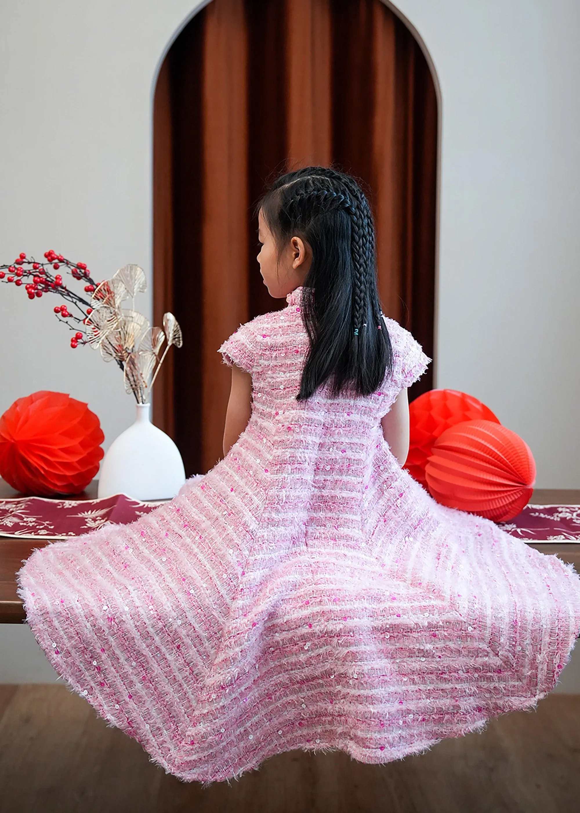 Qipology x China Doll Kids Qipao (Mixed Pink)