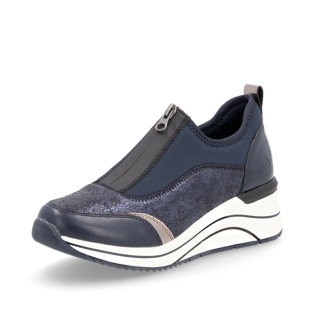 Remonte Casual Wedge Navy/ Old Silver