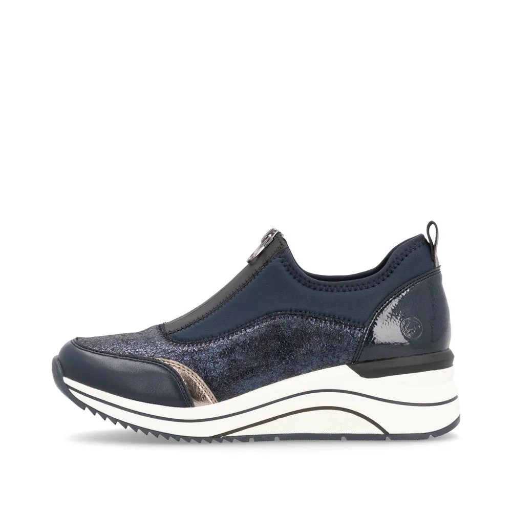 Remonte Casual Wedge Navy/ Old Silver