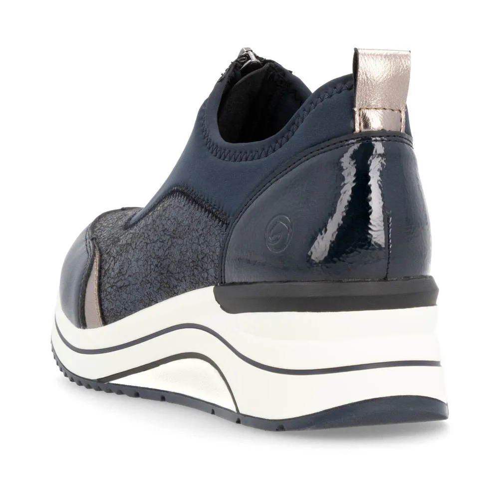 Remonte Casual Wedge Navy/ Old Silver
