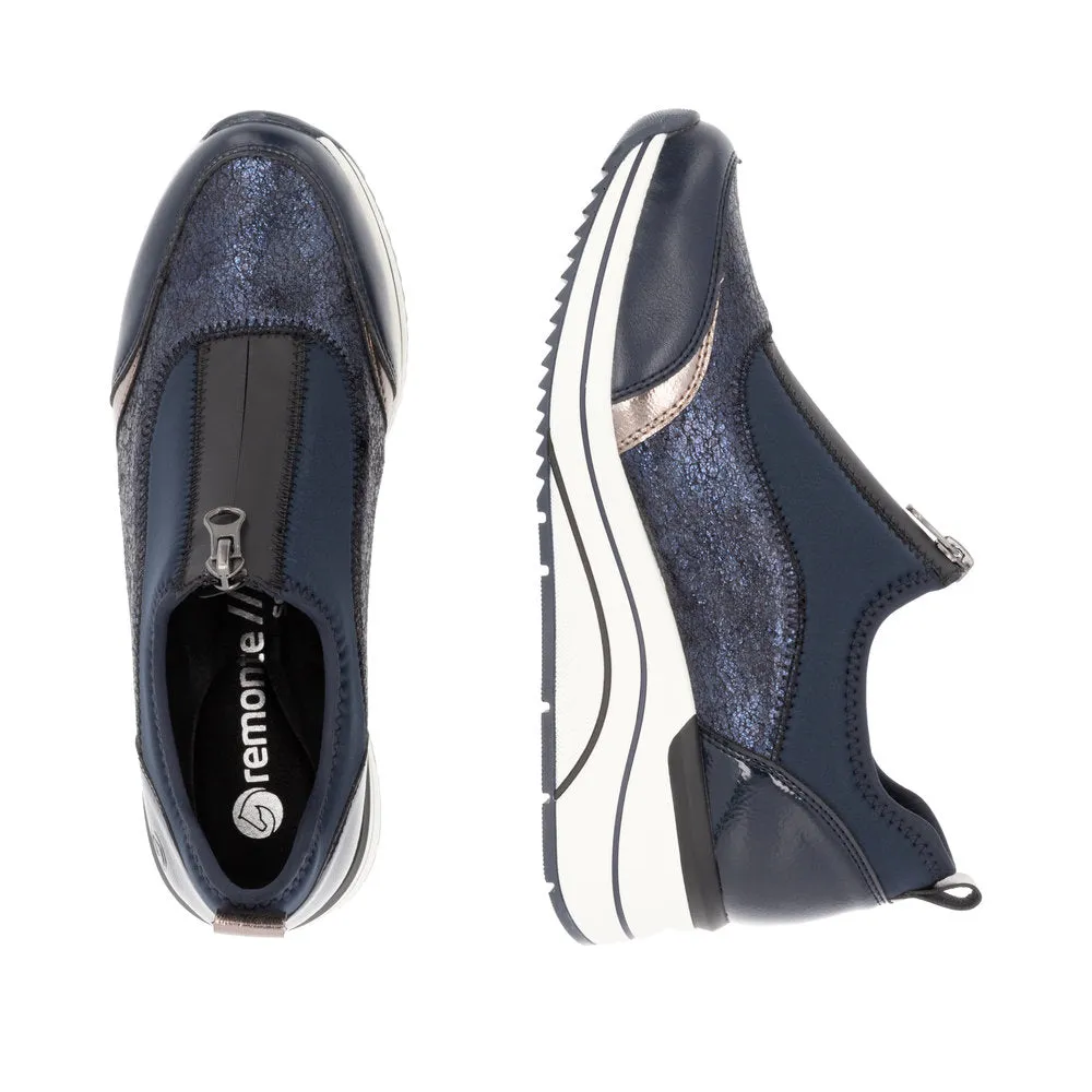 Remonte Casual Wedge Navy/ Old Silver