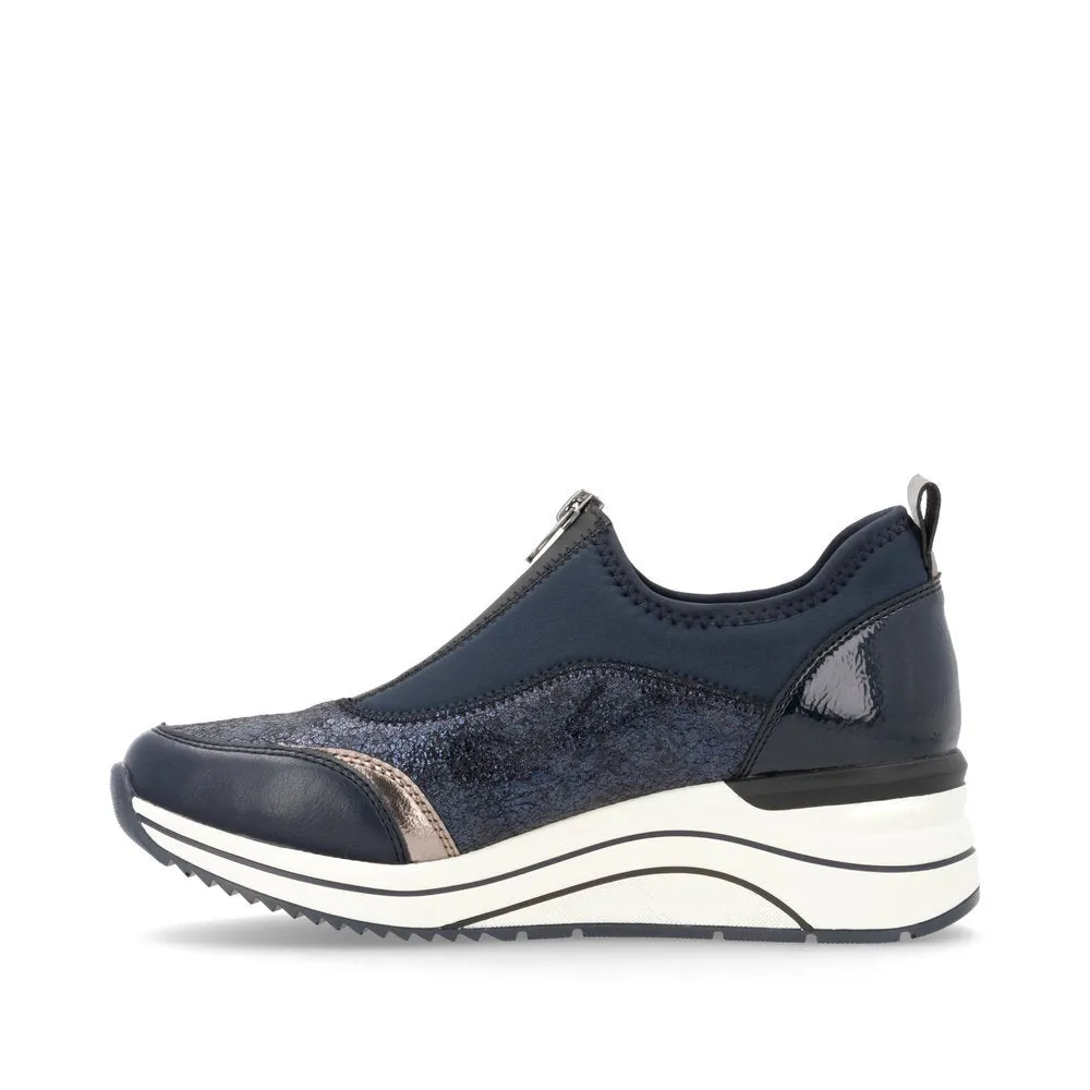 Remonte Casual Wedge Navy/ Old Silver