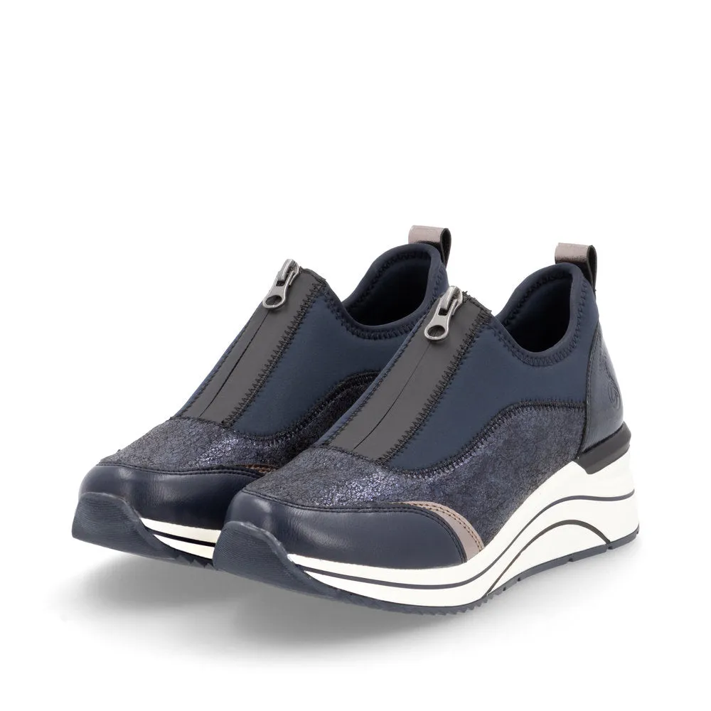 Remonte Casual Wedge Navy/ Old Silver