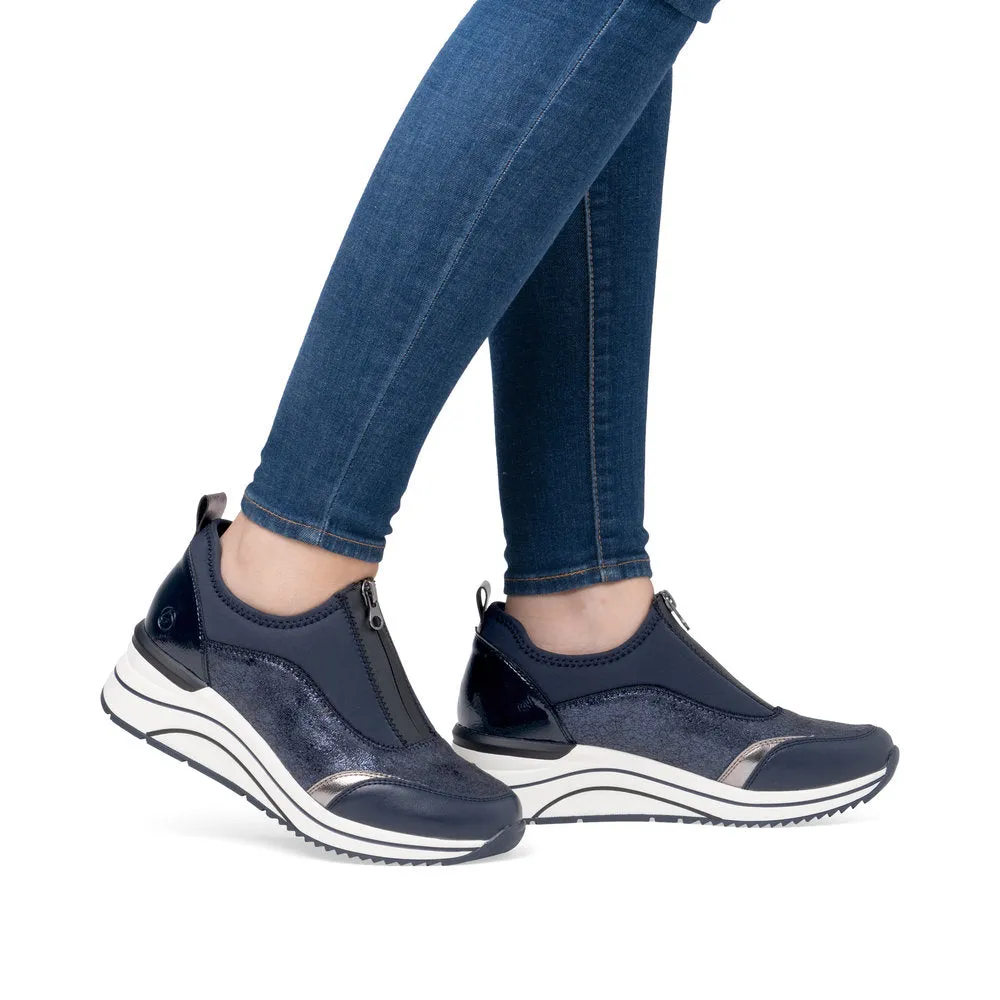 Remonte Casual Wedge Navy/ Old Silver
